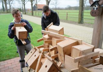 Ophaaldag nestkastjes bij Boerderijcampus groot succes!