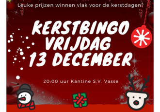 Kerst Bingo Dobbel Loterij Avond SV Vasse   