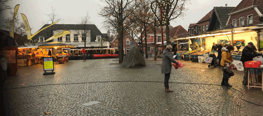 Coronaveilig naar de markt in Ootmarsum