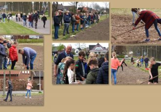 Leerlingen groep 6 de Meander zaaien ‘hun tuintje’ in