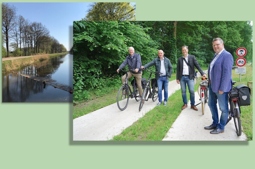 Een soort ‘karrespoor langs het Almelo-Nordhornkanaal om het fietsen en wandelen veiliger te maken