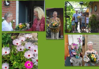 Woningcorporatie Mijande Wonen zet winnaars bloemkaartactie in het zonnetje