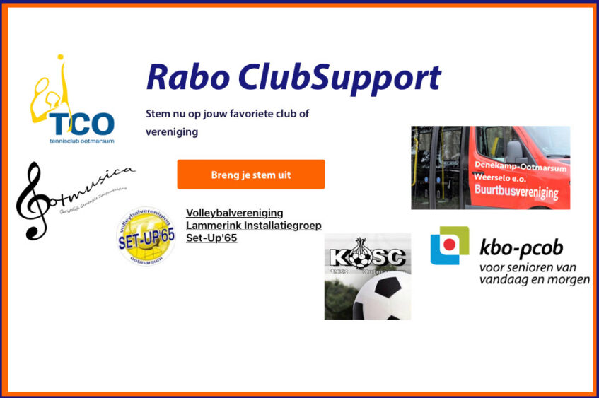 Steun je vereniging met Rabobank Clubsupport