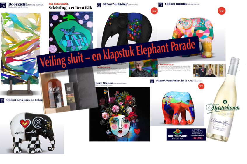 Veiling voor Art Brut en voortbestaan olifanten klapstuk Elephant Parade