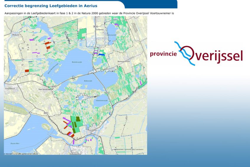 Provincie Overijssel verbetert kaarten voor actualisatie AERIUS