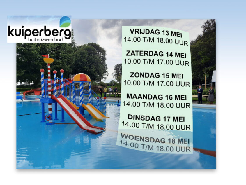 Openingstijden buitenzwembad de Kuiperberg