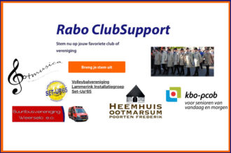 RaboClubSupport van start dus stemmen op je favoriete club of vereniging