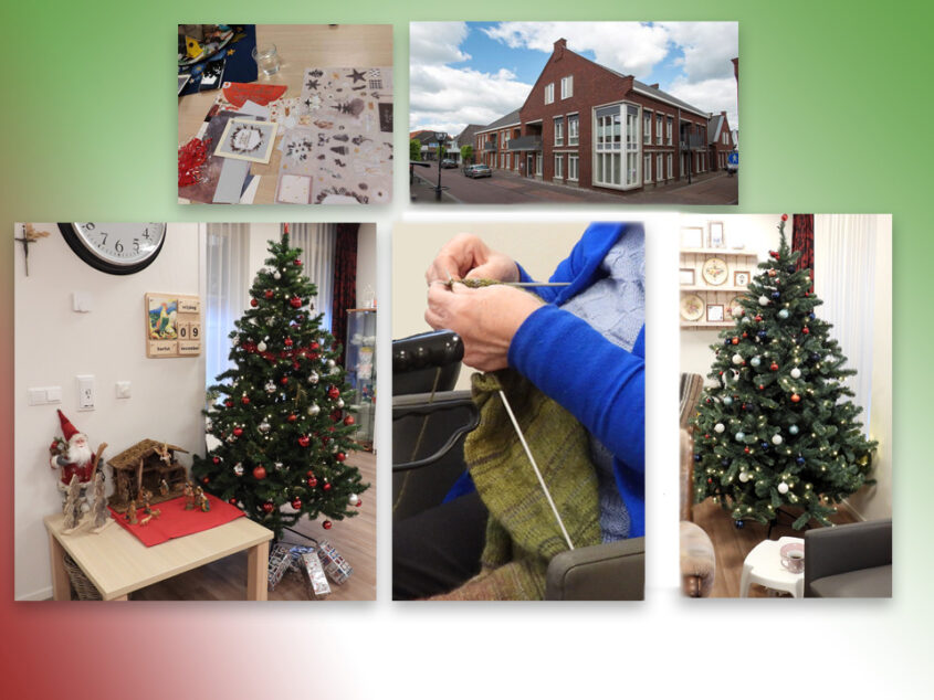 De Kerstboom staat in de knusse huiskamer van de ‘Dinkelhof’