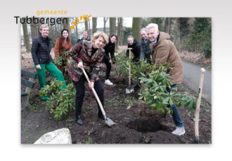 Schop in de grond bij het Eeshofbos in Tubbergen