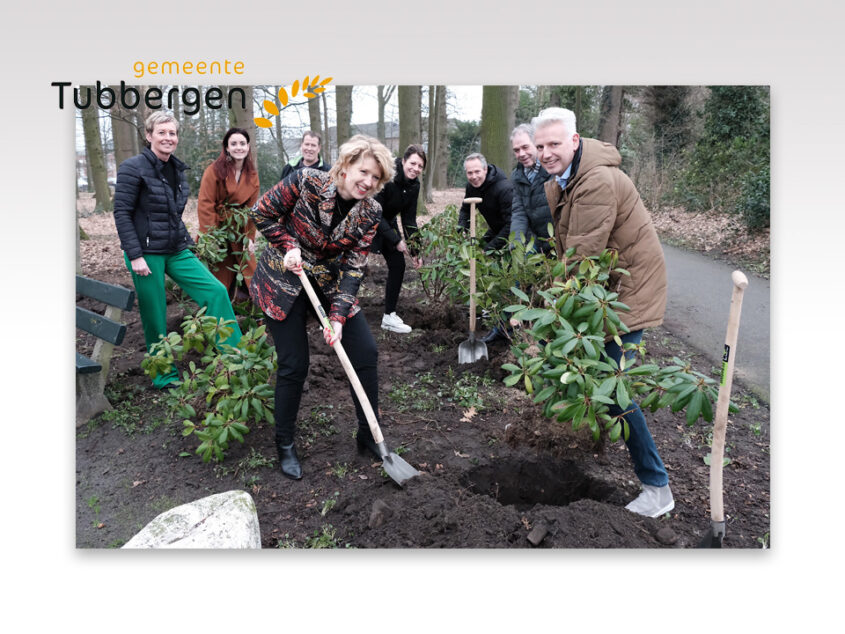 Schop in de grond bij het Eeshofbos in Tubbergen