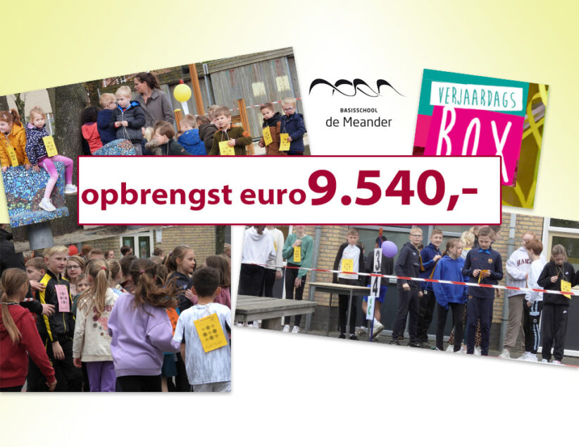 Fantastische opbrengst sponsorloop Meander voor Verjaardagsbox