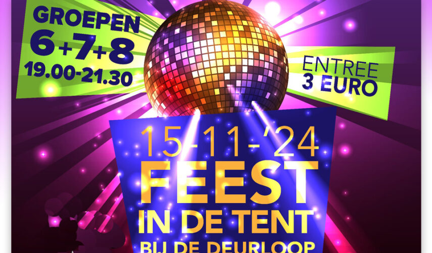 Damast Disco  ‘Feest in de tent’ bij ’n Deurloop