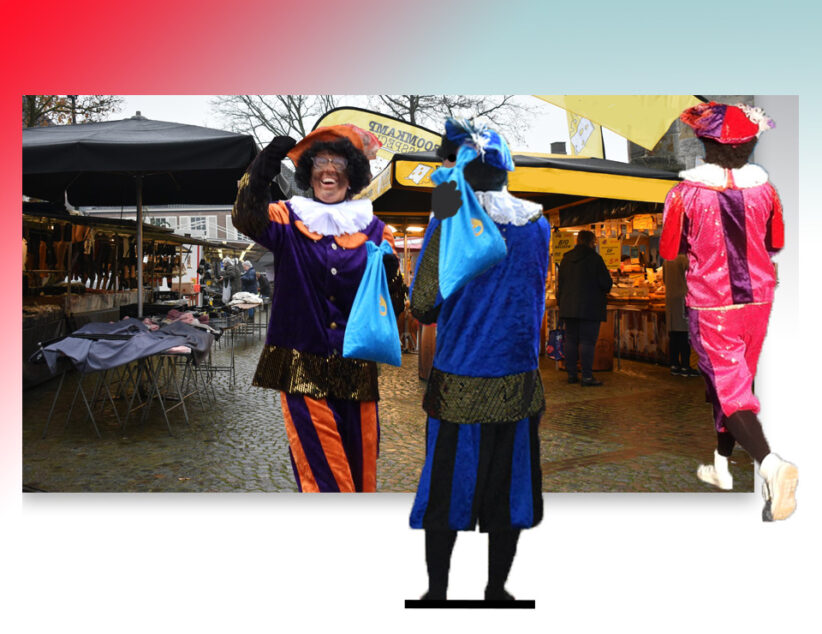 Piet brengt iets lekkers op de markt in Ootmarsum